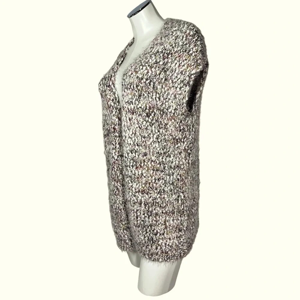 WORLD MARKET Multicolor Textured Open Front Chunky Knit Tunic Sweater  OS